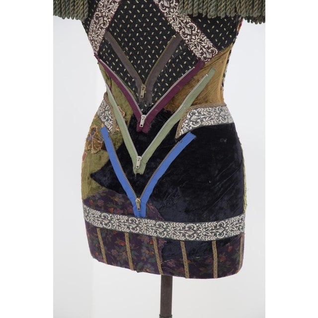 Susanna Hardage, Mannequin with Textile Assemblage, Coins and Costume Jewellery, 1980s, Mixed Media Sculpture For Sale - Image 4 of 16