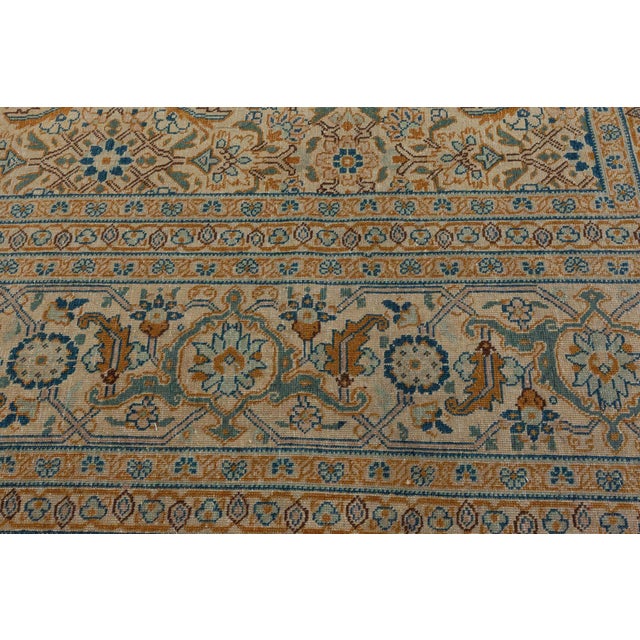 Antique Persian Tabriz Hand Knotted Wool Rug For Sale In New York - Image 6 of 8
