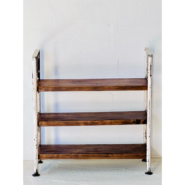 Industrial Wall Unit in Metal and Spruce For Sale - Image 14 of 18