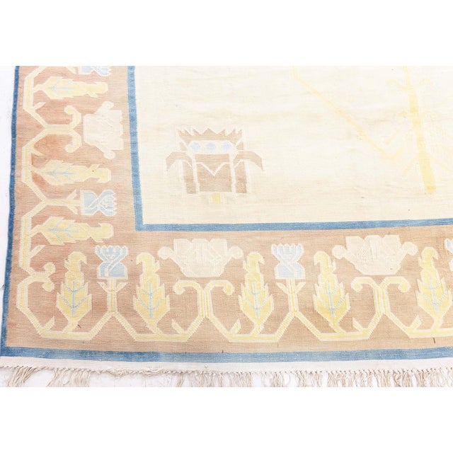 Textile Doris Leslie Blau Vintage Indian Dhurrie Rug Doris Leslie Blau For Sale - Image 7 of 9