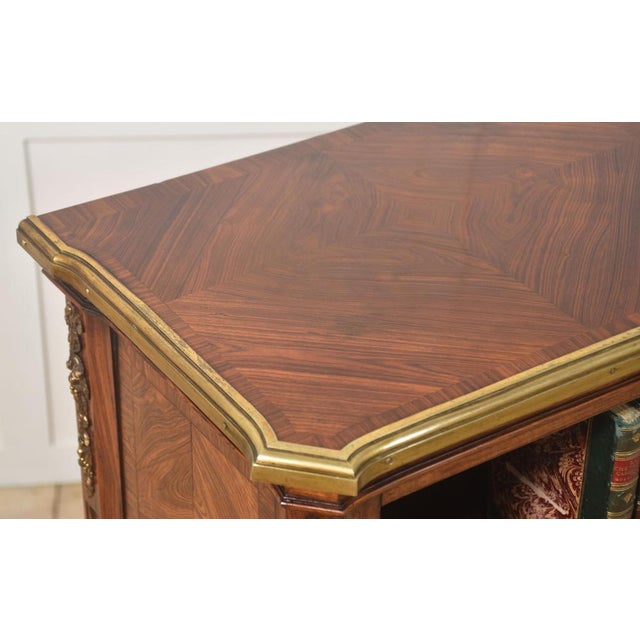 Kingwood Ormolu Mounted Open Bookcase For Sale - Image 16 of 18