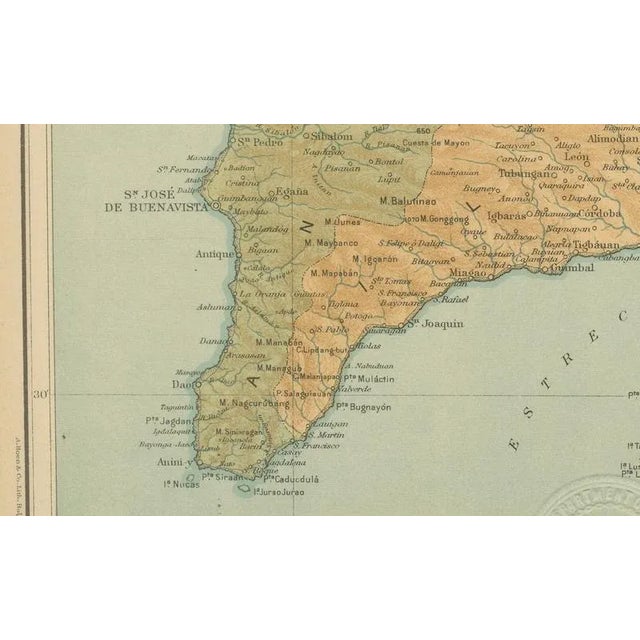 Late 19th Century Map of the Island of Panay, 1899 For Sale - Image 5 of 9