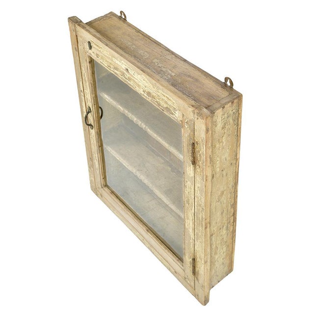 Wall Display Case in Patinated Wood For Sale - Image 3 of 7