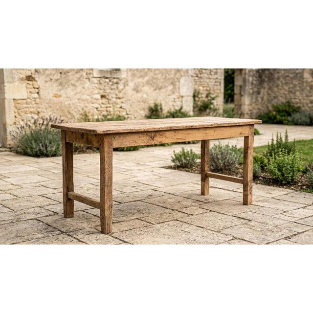 Antique Farmhouse Table, 1860s For Sale - Image 4 of 4