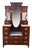 Antique Edwardian Mahogany Marble Top Drop Center Dressing Table Vanity 46" For Sale