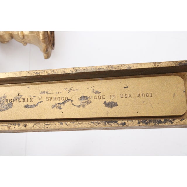 Mid 20th Century Mid-Century French Style Gilded Candle Sconces/Pair For Sale - Image 5 of 6