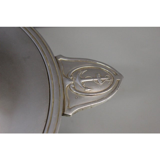 Silver-Plated Metal Soup Tureen with Marine Anchor, 1950s For Sale - Image 4 of 9