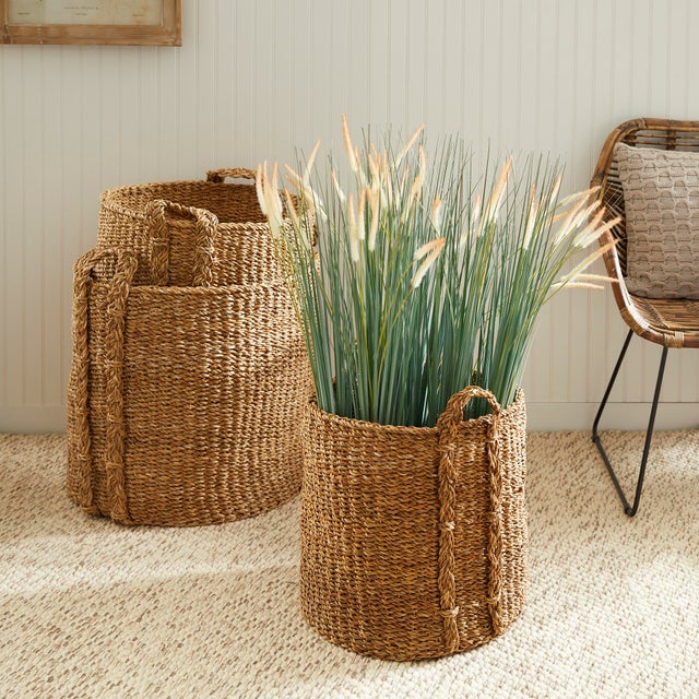 Seagrass is doublewalled baskets that are supple, not stiff. Naturally beautiful. These laundry baskets are a fresh look...