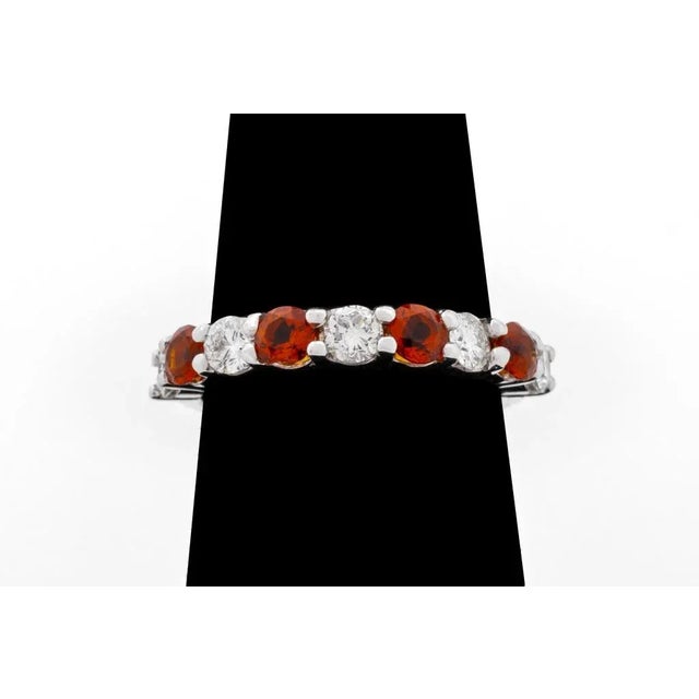 Metal 18k White Gold, Diamond and Citrine Ring For Sale - Image 7 of 8