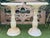 Pair of Italian Carved Alabaster Guéridon Side Tables Italy, circa 1930–1940 (Art Deco period)An elegant pair of solid...