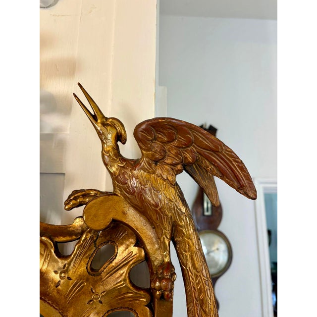 Gold Antique Giltwood Rococo Chinoiserie Wall Mirrors, 1880, Set of 2 For Sale - Image 8 of 17