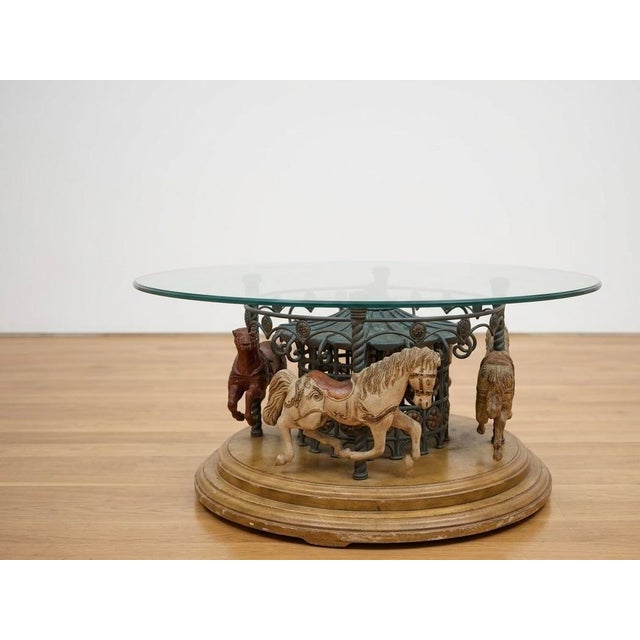 Cream Rare Vintage Carousel Horse Coffee Table For Sale - Image 8 of 10