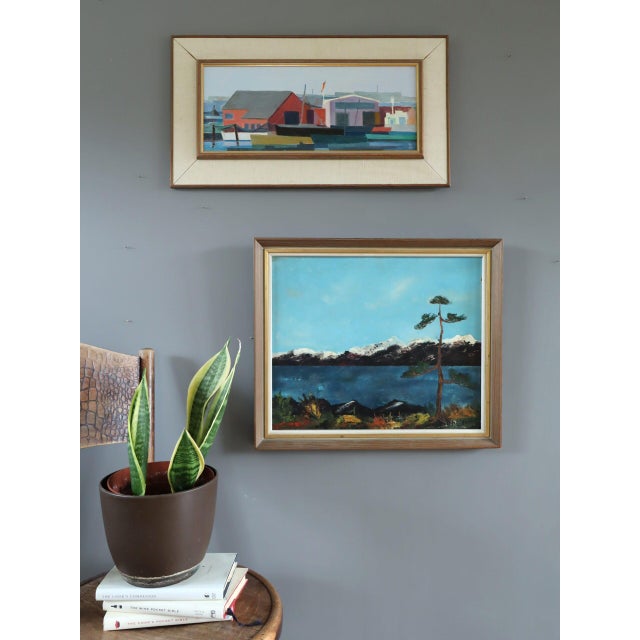 Mid-Century Modern Mid-Century Modern 'The Last Pine' Swedish Expressive Landscape Oil Painting, Framed For Sale - Image 3 of 11