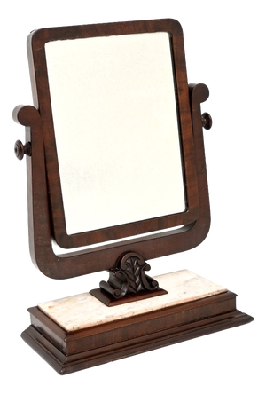 Antique Victorian Marble Table Top Vanity Mirror, 1840