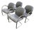 Stanley J. Friedman Brueton Chrome & Leather Chairs For Sale