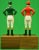 Wood Set X 2 Mid 20th Century "21" Club Red/ Green Jockey Bookends For Sale - Image 7 of 8