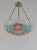 Loys Lucha French Art Deco Pendant Light 1930s - Enameled Pink Hydrangea Bowl For Sale - Image 6 of 14