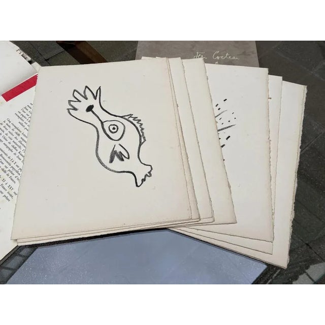 Jean Cocteau Portfolio "Picasso from 1916 to 1961" - Jean Cocteau and Pablo Picasso - 1962 1962 For Sale - Image 4 of 10