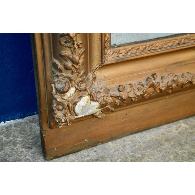 Large Golden Parquet Mirror For Sale - Image 4 of 14
