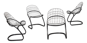 Pascale Dining Chairs by Gastone Rinaldi for Thema, 1970s, Set of 4