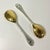 Vintage Hollywood Regency Art Deco Boho Chic Etched Plated Stainless Salad Utensils - A Pair For Sale - Image 9 of 12