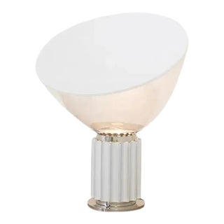 Achille Castiglioni for Flos Italian Modern 'Taccia' Table Lamp, Large, Silver For Sale