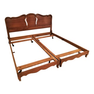 1950s French Provincial Louis XV John Widdicomb Bedframe For Sale