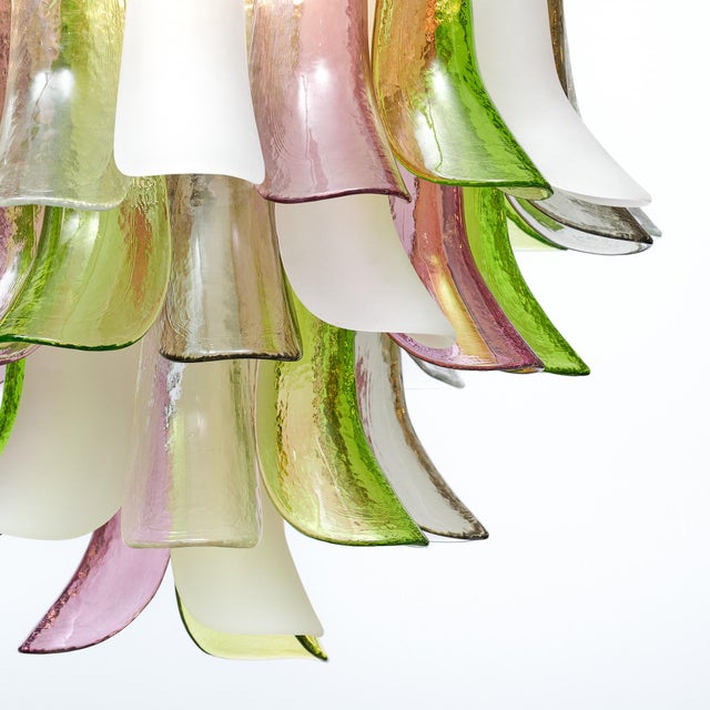 Murano Glass Multicolor “Selle” Chandelier For Sale In Austin - Image 6 of 8