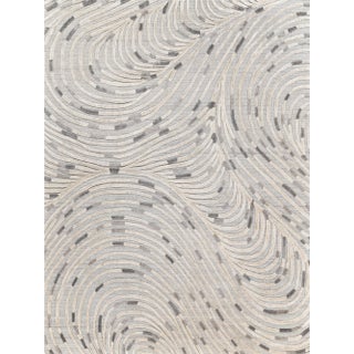 Exquisite Rugs Overture Handmade New Zealand Wool & Bamboo Silk Gray Rug-9'X12' For Sale
