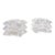Lead Crystal 3 Tiered Star Shaped Candle Stick Holders Pair of Two 4830b For Sale