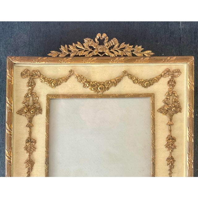 Late 19th Century Large French Neoclassical Gilt Bronze Picture Frame For Sale - Image 5 of 12