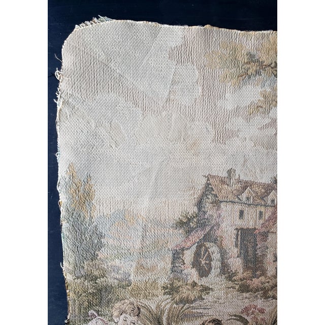 Vintage French Woven Needlepoint Panel - Boucher "Noble Pastorale" - 25x25 For Sale - Image 11 of 12