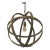 Crate & Barrel Braden Grey Wood Orb Pendant Light by Currey For Sale