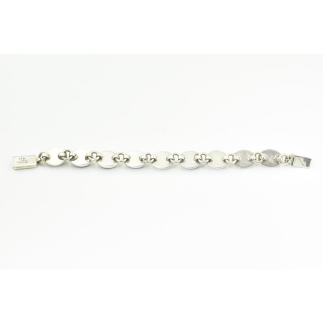 Late 20th Century Mexican Sugilite Oval Link Sterling Silver Bracelet For Sale - Image 9 of 10