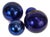 Late 19th Century Indigo Blue Spheres in Eglomisé Glass, France, 1930s, Set of 4 For Sale