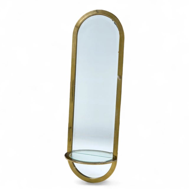 Contemporary Pace Brass Race Track Mirror For Sale - Image 3 of 3