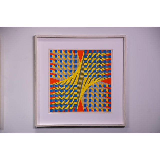 Orange Jan Van Den Abbeel, Projekt Y Geometric Composition, 1975, Gouache on Paper For Sale - Image 8 of 8