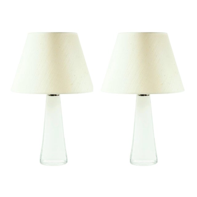 Scandinavian Glass and Chrome Table Lamps by Carl Fagerlund for Orrefors, Sweden, 1960s, Set of 2 For Sale - Image 10 of 10