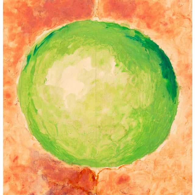 Contemporary Joseph Lawrence Gardella Green Circle Mixed Media For Sale - Image 3 of 9