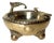 Art Deco Austrian Brass Ashtray with Integrated Cigarette Cutter, 1920s For Sale