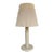 1980s Enamel Ivory Table Lamp With Original Pleated Shade - A Pair For Sale