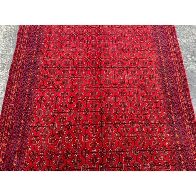 Islamic Bokhara Vintage Hand Knotted Ersari Rug For Sale - Image 3 of 7