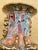 Vintage Famille Rose Vase and Hand Painted in Pastels With Heavy Gold Accents For Sale - Image 10 of 11