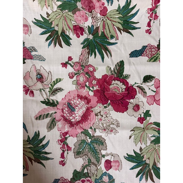 Traditional Schumacher 176780 Floribunda Document Fabric 2 Yards For Sale - Image 3 of 7