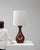 Ceramic 20th Century French Space Age Orange Lava Ceramic Table Lamp For Sale - Image 7 of 12