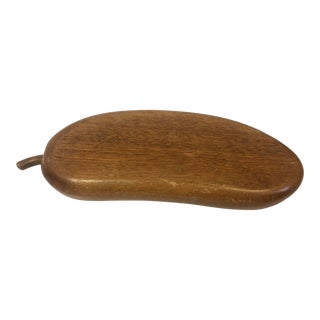 Pepper Shaped Catchall Dish With Lid. Hand Carved Teak Wood. Desk Accessory For Sale