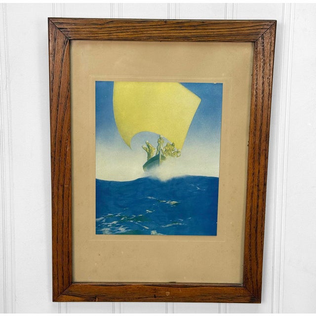 An Original "Prince Codadad & His Brothers" Framed Lithograph by Maxfield Parrish, c.1906 - The Illustration was...