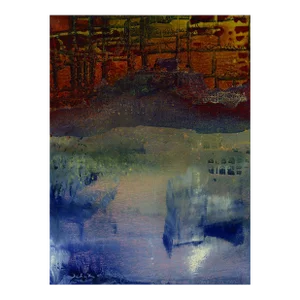 Contemporary Abstract Oil on Paper Painting "The Alchemist Xiii" by Yari Ostovany