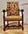 French Carved Oak Salon Throne Chair, 1850 For Sale - Image 11 of 13