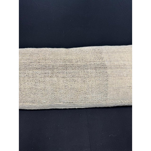 Contemporary Turkish Hemp Pillow Cushion Natural Beige Cushion Cover 14"x40" For Sale - Image 3 of 4